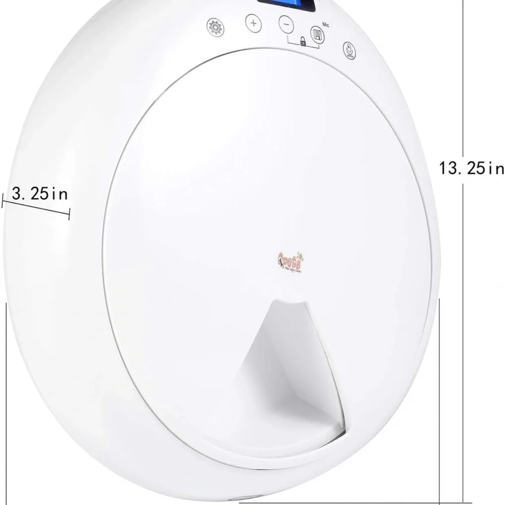 QPETS 6 Meals Automatic Cat Dog Feeder Auto Pet Feeder with Programmable Timer